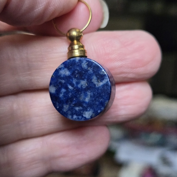 Lapis Lazul crystal bottle pendant LAST ONE! - Picture 5 of 8